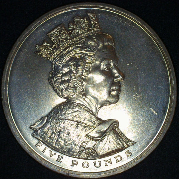 Elizabeth II. 5 Pounds. 2002