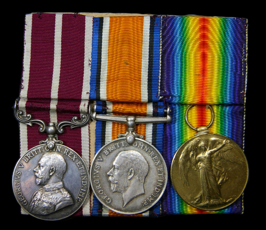 WW1. M.S.M. group of three. Wareham. ASC.
