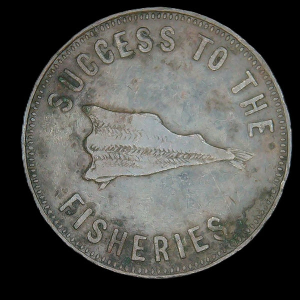 Canada. Halfpenny Token. Success to the fisheries. 1859-60