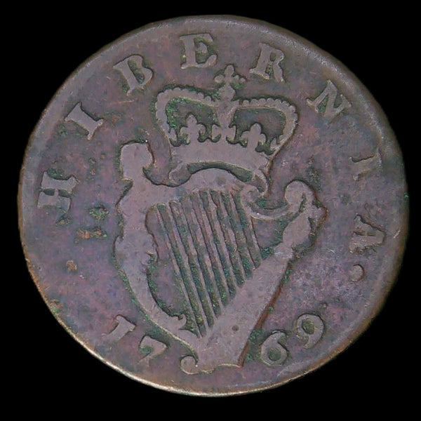 Ireland. Halfpenny. 1769. Long bust