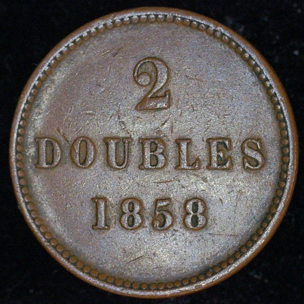Guernsey. 2 Doubles. 1858
