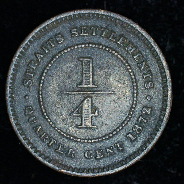 Straits Settlements. 1/4 Cent. 1872 H