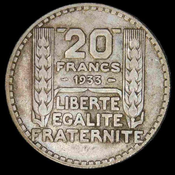 France. 20 Francs. 1933
