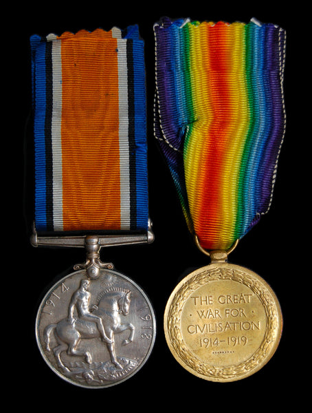 WW1. Pair. Parris. R Fusiliers. Somme casualty.