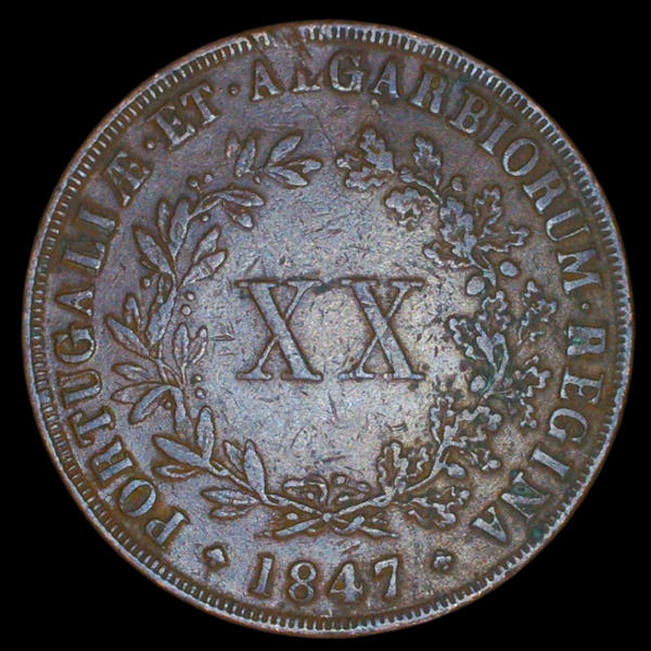 Portugal. 20 Reis. 1847