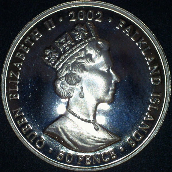Falkland Islands. 50 Pence. 2002 Golden Jubilee