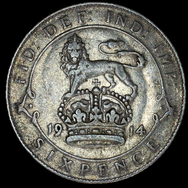 George V. Sixpence. 1914. A selection
