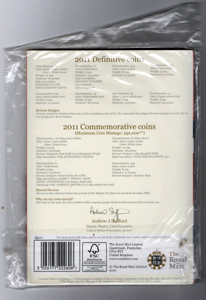 Royal Mint. UK Commemorative coin set. 2011. 13 coins.