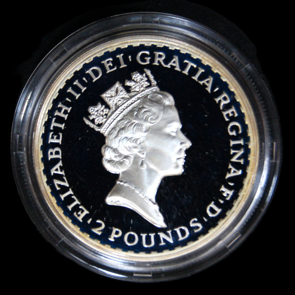 Royal Mint. Silver Proof Britannia 2 pounds. 1997.