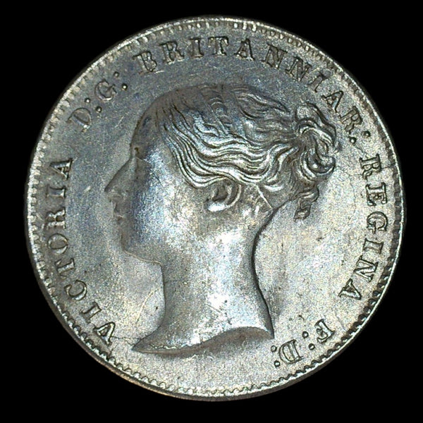 Victoria. Threepence. 1866. Die clash.