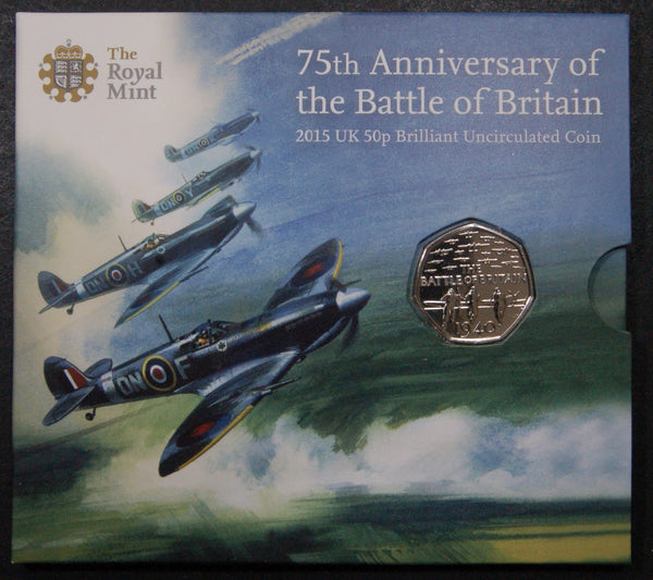 Elizabeth II. 50 Pence. 2015. Battle of Britain