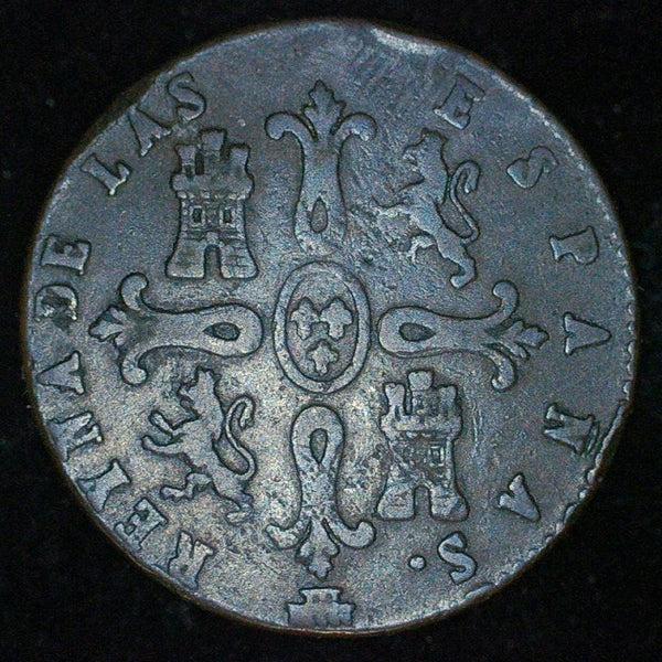 Spain. 8 Maravedis. 1844