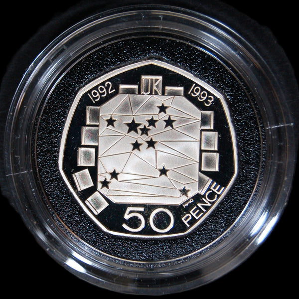 Royal Mint. Silver proof Fifty Pence.  1992-93