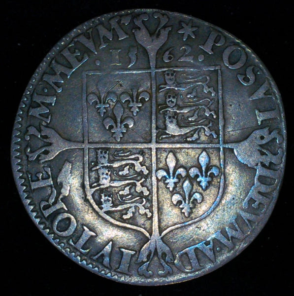 Elizabeth 1. Sixpence. 1562. Milled issue.