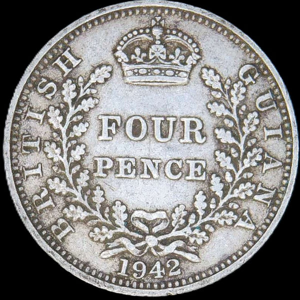 British Guiana. Four Pence. 1942.