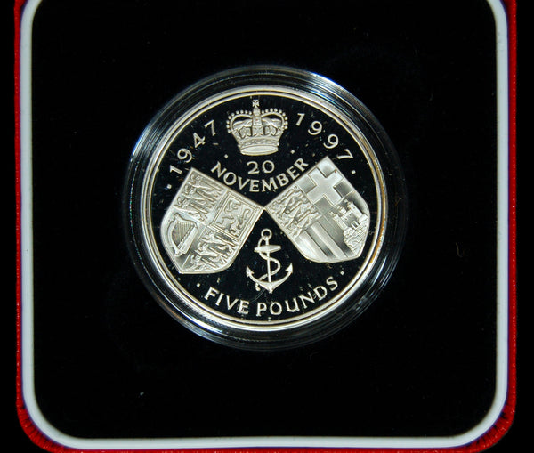 Royal Mint. Silver Proof 5 Pounds. 1997