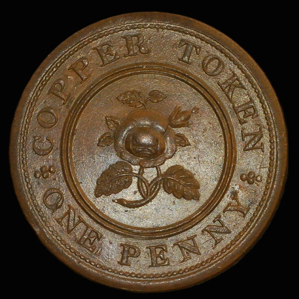 Warwickshire. One Penny, Birmingham and Swansea - Rose Copper Co