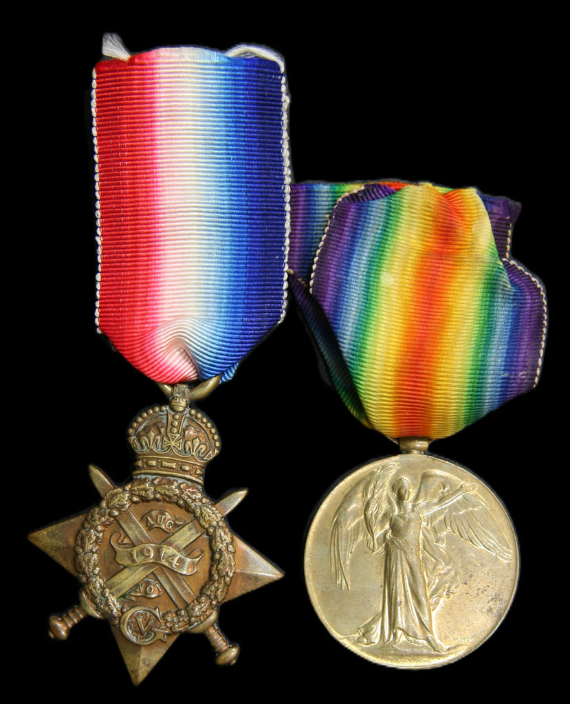 WW1. 1914 star & Victory pair. Hutchings. A.S.C.