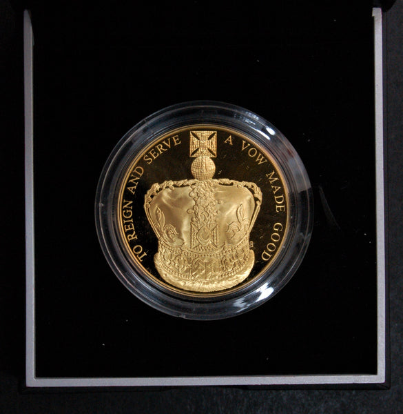 Royal Mint. Proof silver 5 pounds. 2013. Gold plated edition.