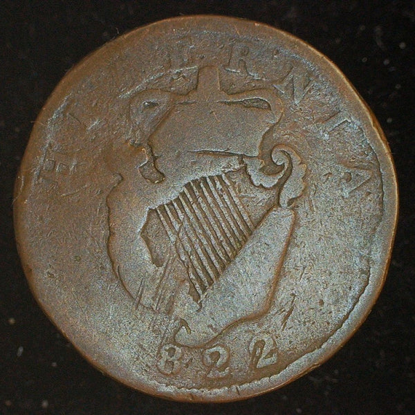 Ireland. Half Penny. 1822