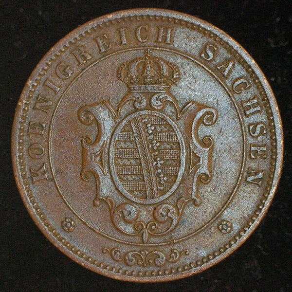 Germany. Saxony. 5 Pfennig. 1863 B
