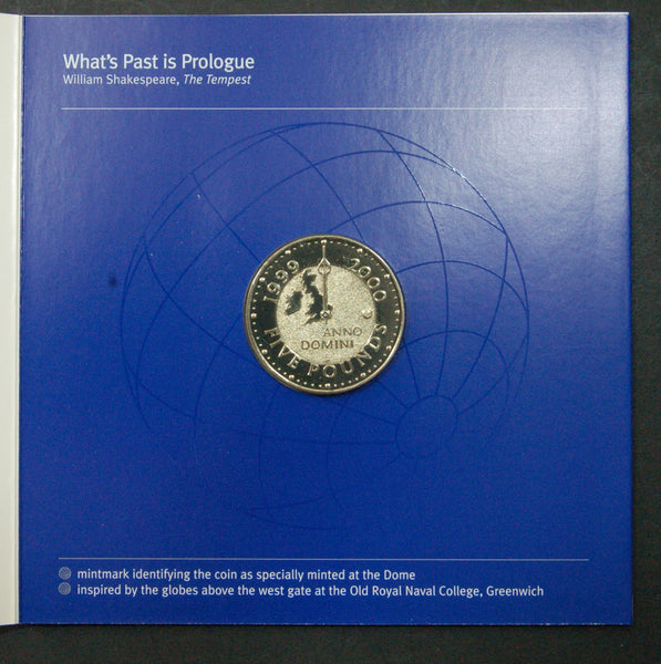 Royal Mint. 5 pounds. 2000. Millennium dome edition.