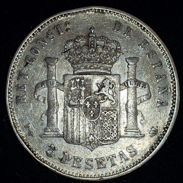 Spain. 5 Pesetas. 1892