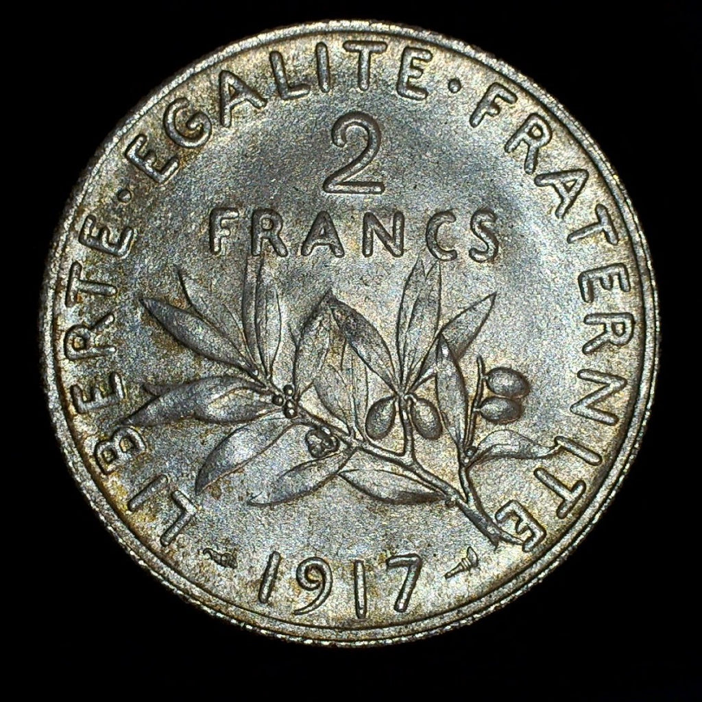 France. 2 Francs. 1917