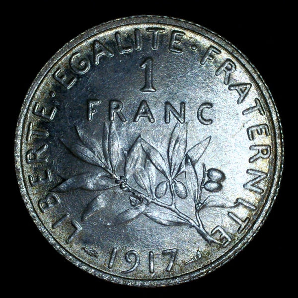 France. One Franc. 1917