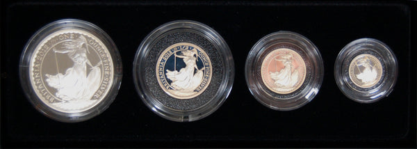 Royal Mint. Silver Proof Britannia 4 coin set. 2012