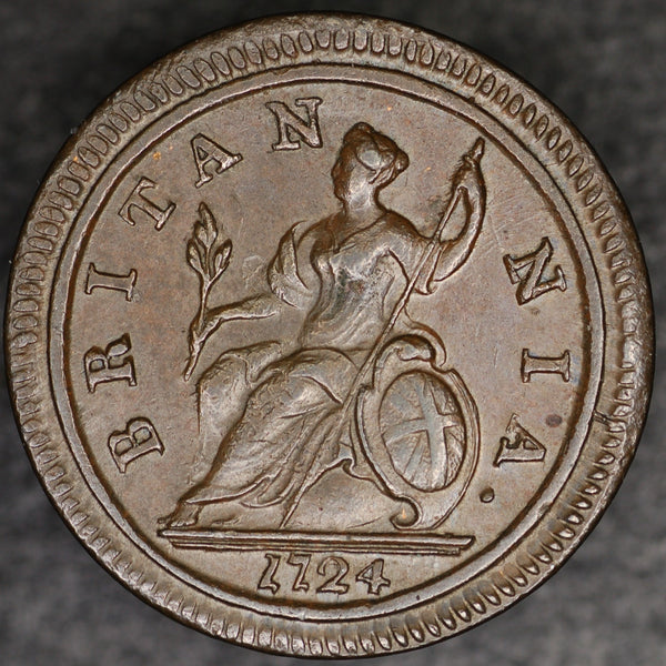George 1. Half penny. 1724