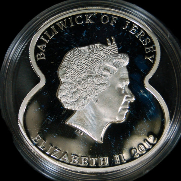 Jersey. The Proof Silver 5 Pound Poppy Coin. 2012