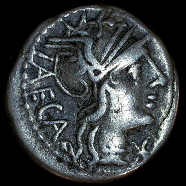 Roman republic. Denarius. Marcus Porcius Laeca. BC125