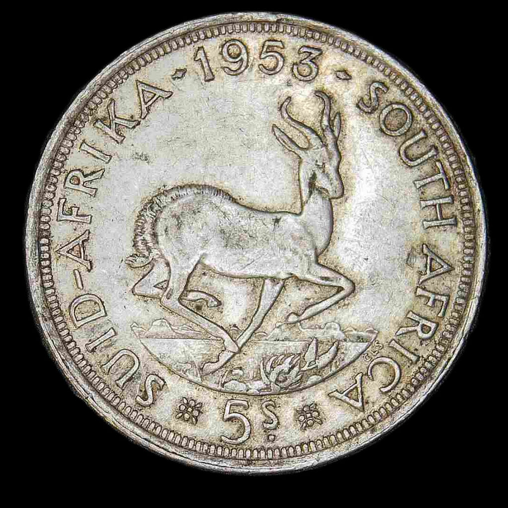 South Africa. 5 Shillings. 1953.