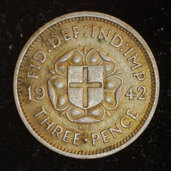 George VI. Threepence. 1942