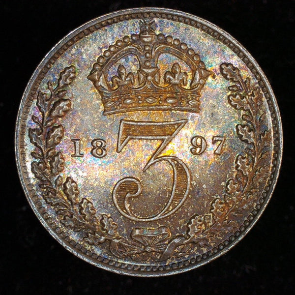 Victoria. Threepence. 1897. High grade.