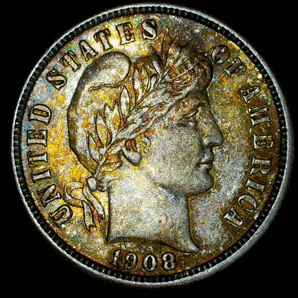 USA. One Dime. 1908 S