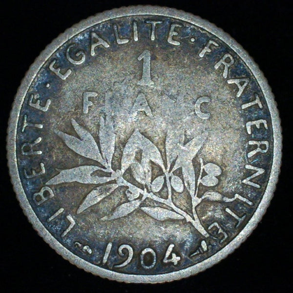 France. One Franc. 1904