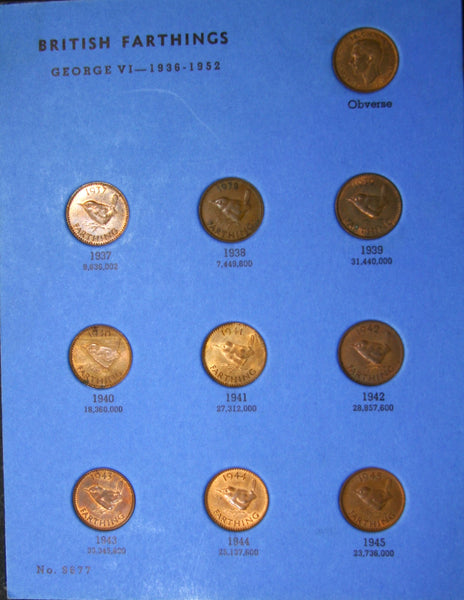 Whitman Folder Farthing Collection. 1937-56