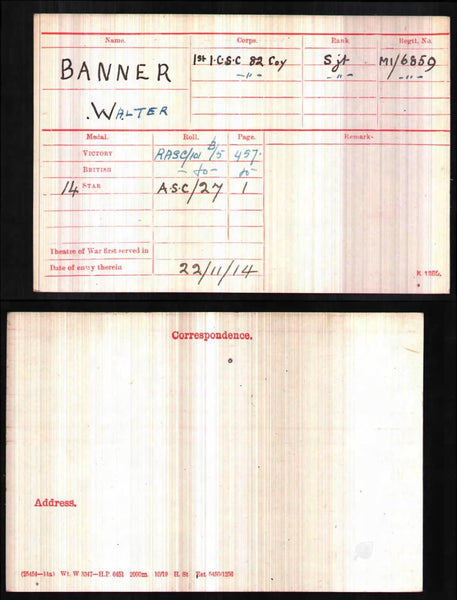 QSA & WW1 1914 STAR TRIO. BANNER, SCOTTISH CYCLIST COMPANY/ASC