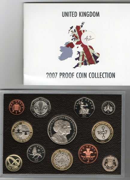 Elizabeth II. Royal Mint Deluxe UK proof set. 2007