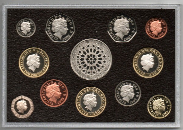 Elizabeth II. Royal Mint Deluxe UK proof set. 2007