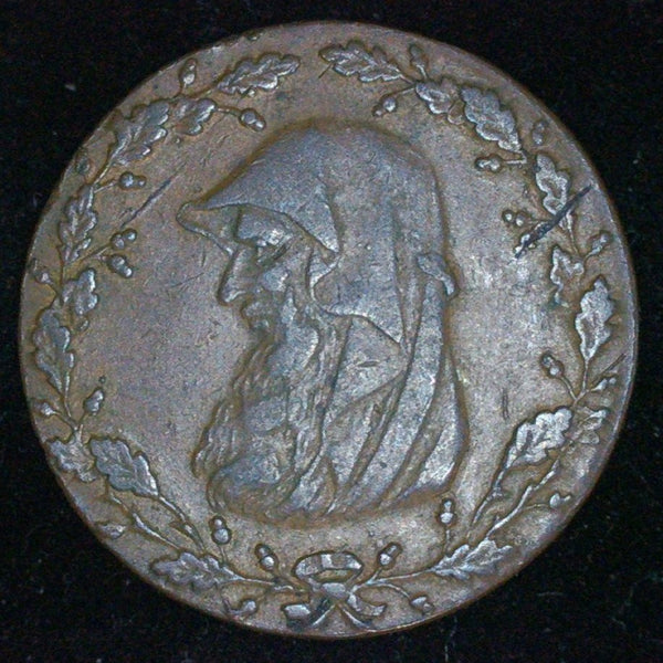 Anglesey. Paris Miners halfpenny token. 1791. Cronebane & Dublin