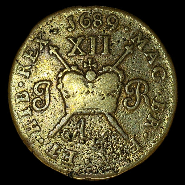 Ireland. Shilling. 1689. Gun Money (August)