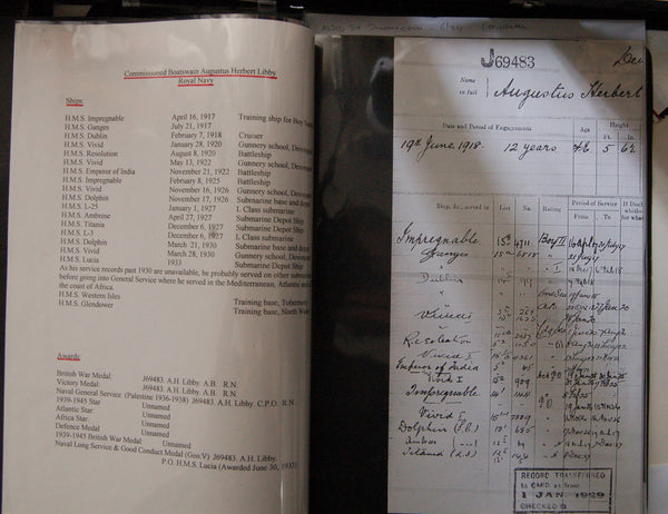 WW1 & 2. Campaign group of 9. Libby. R.N. Submariner.