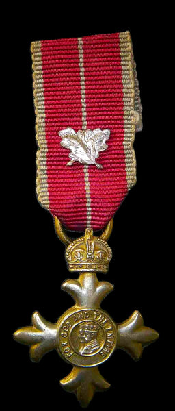 Order of the British Empire with gallantry oakleaves. Miniature.
