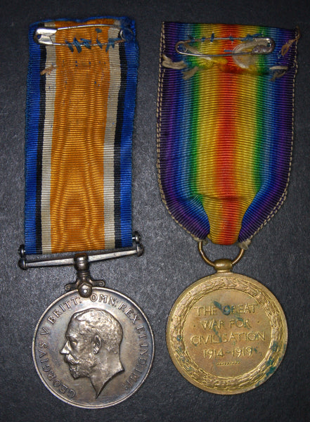 WW1. Pair. Gent. York & Lancaster & Norfolk Regiment.