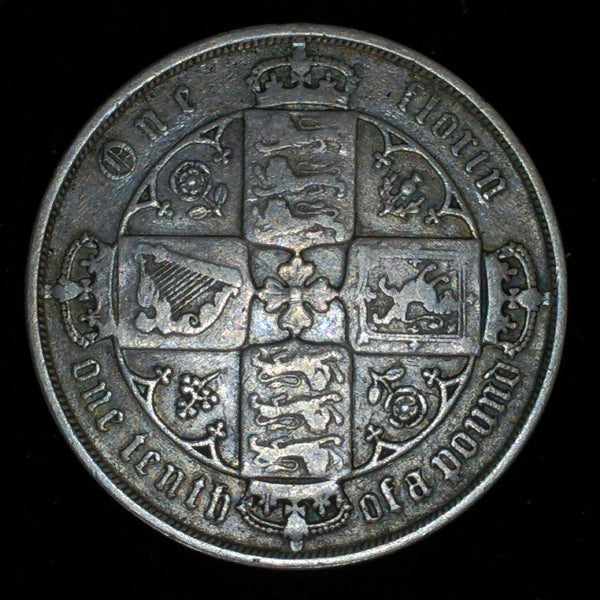 Victoria. Florin. 1887. Gothic type