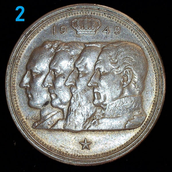 Belgium. Silver 100 Francs. A selection.