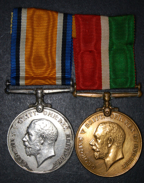 WW1. Pair. Stapley. Merchant Navy.
